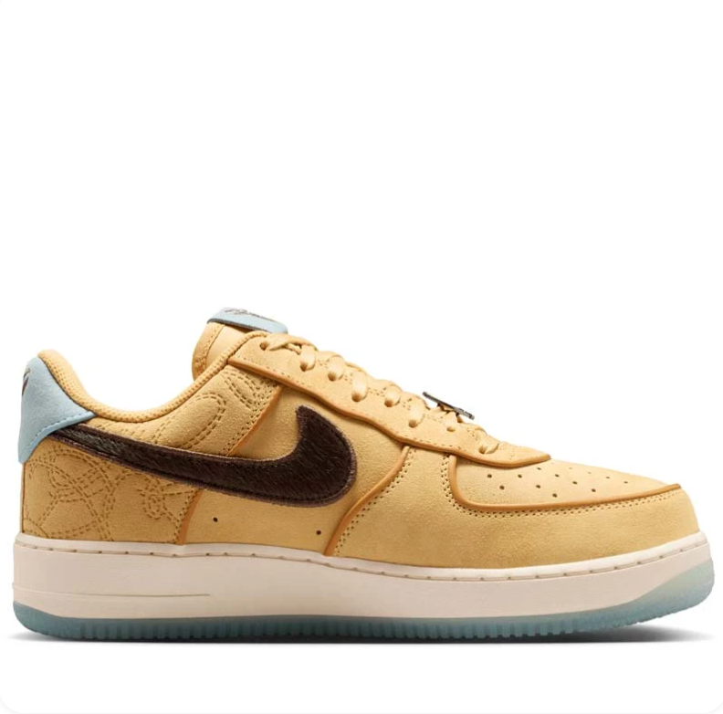 Nike Air Force 1 Low Inspected By Swoosh Wheat Dark Brown Icy Blue