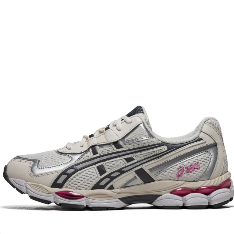 ASICS Gel-Nimbus 9 Cream Dark Grey Pink Metallic Silver