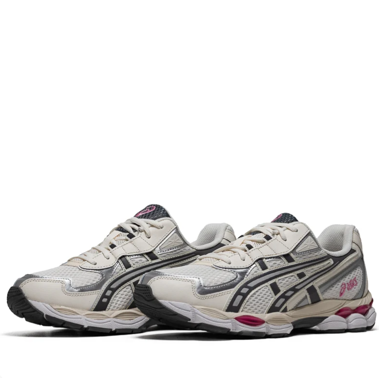 ASICS Gel-Nimbus 9 Cream Dark Grey Pink Metallic Silver