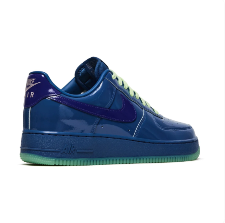 Nike Air Force 1 Low Deep Royal Blue Volt Green Patent