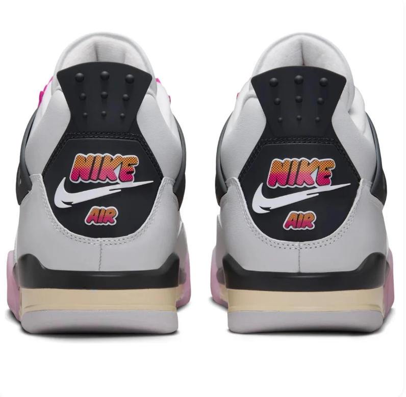 Air Jordan 4 Retro White Pink Fuchsia Black