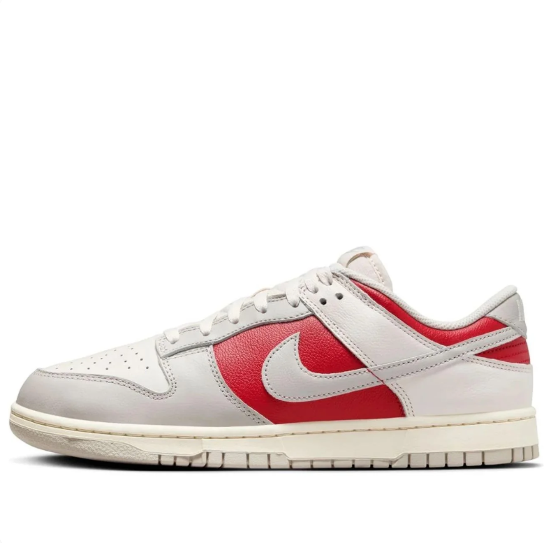 Nike Dunk Low Sail Light Bone Varsity Red