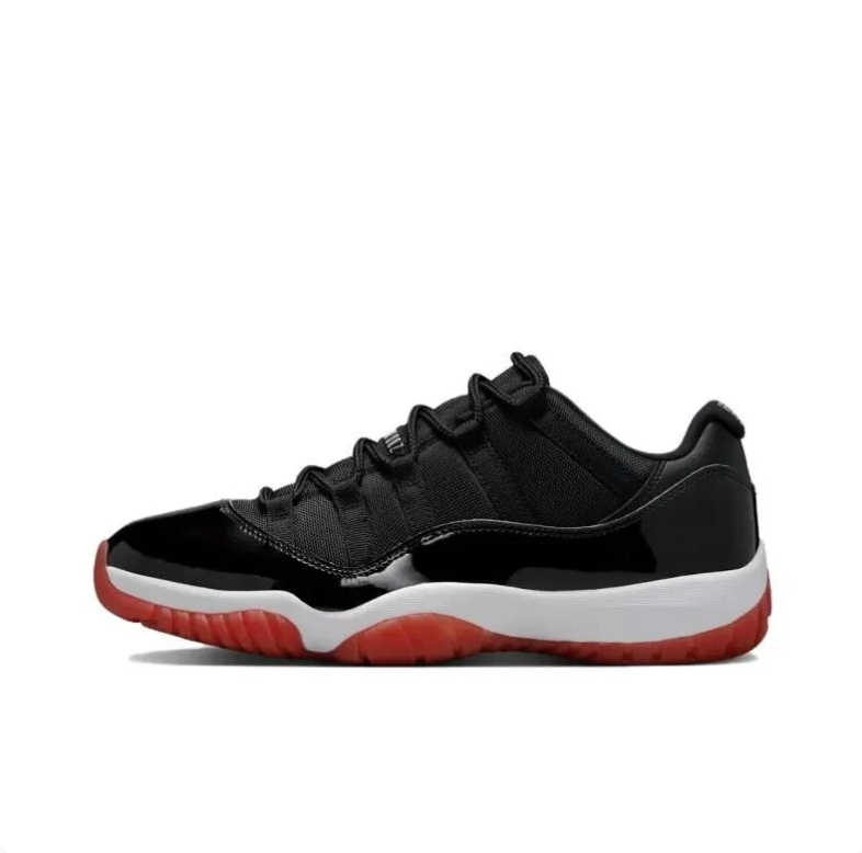 Air Jordan 11 Retro Low Bred Black True Red White