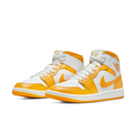 Air Jordan 1 Mid White University Gold Yellow