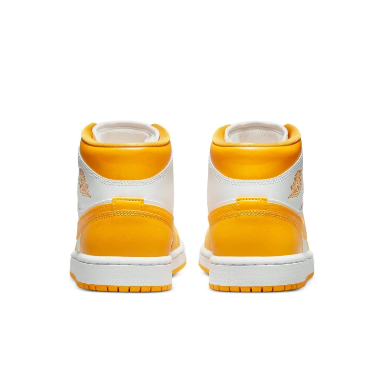 Air Jordan 1 Mid White University Gold Yellow