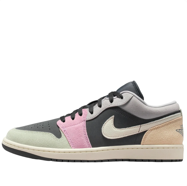 Air Jordan 1 Low SE Grey Pink Peach Patchwork