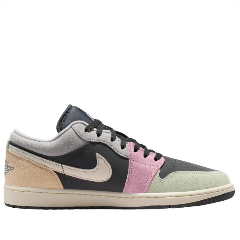 Air Jordan 1 Low SE Grey Pink Peach Patchwork