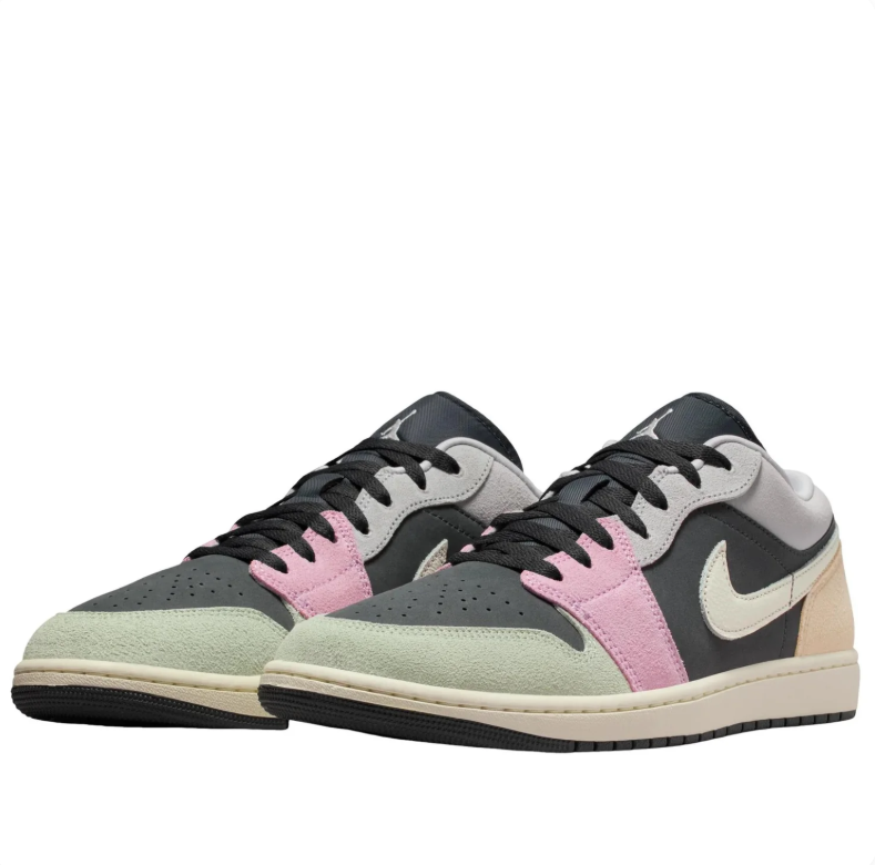 Air Jordan 1 Low SE Grey Pink Peach Patchwork
