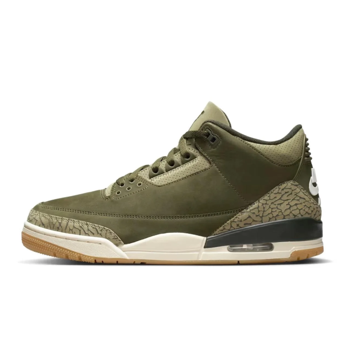 Air Jordan 3 Retro Olive Elephant Print Gum