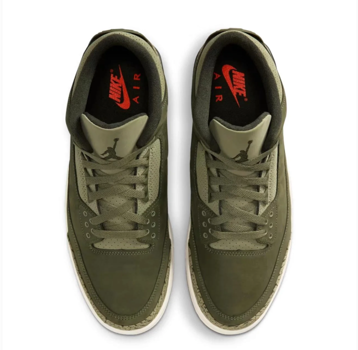 Air Jordan 3 Retro Olive Elephant Print Gum