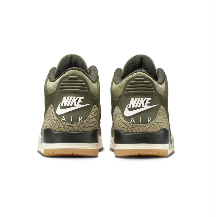 Air Jordan 3 Retro Olive Elephant Print Gum