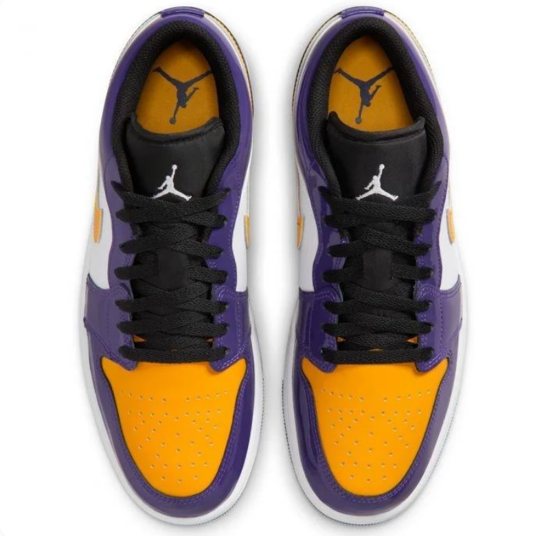 Air Jordan 1 Low Purple Gold White Lakers