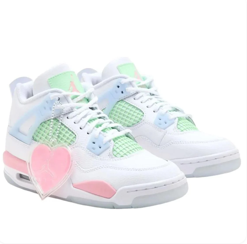 Air Jordan 4 Retro White Blue Mint Pink Easter