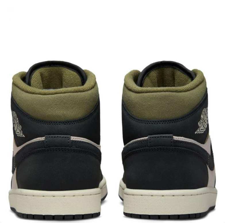 Air Jordan 1 Mid Black Sand Olive
