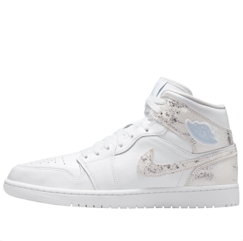 Air Jordan 1 Mid White Stardust Silver