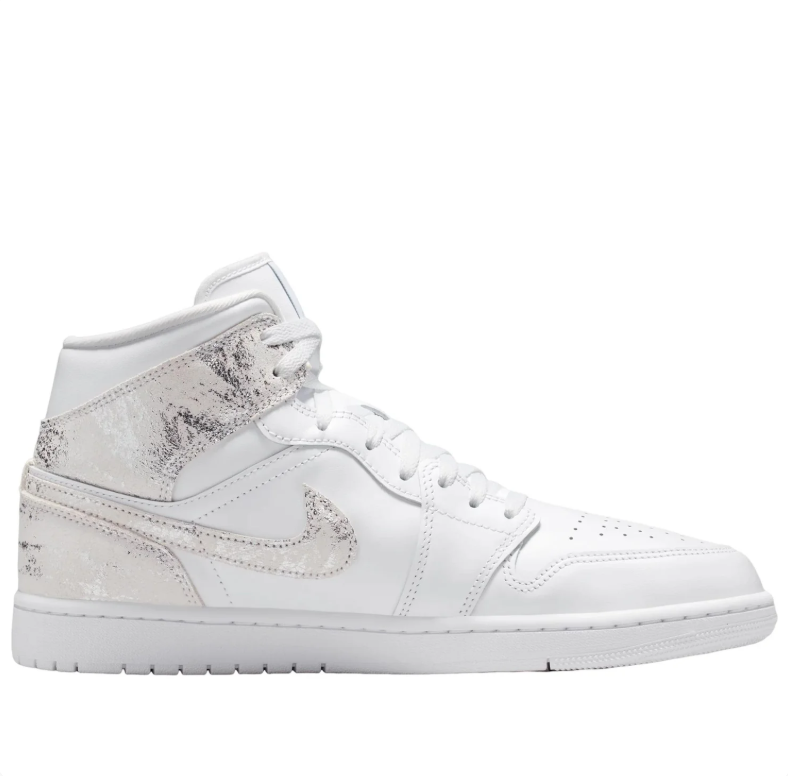 Air Jordan 1 Mid White Stardust Silver