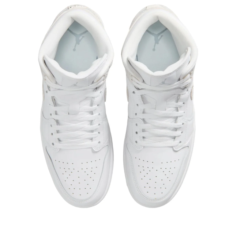 Air Jordan 1 Mid White Stardust Silver