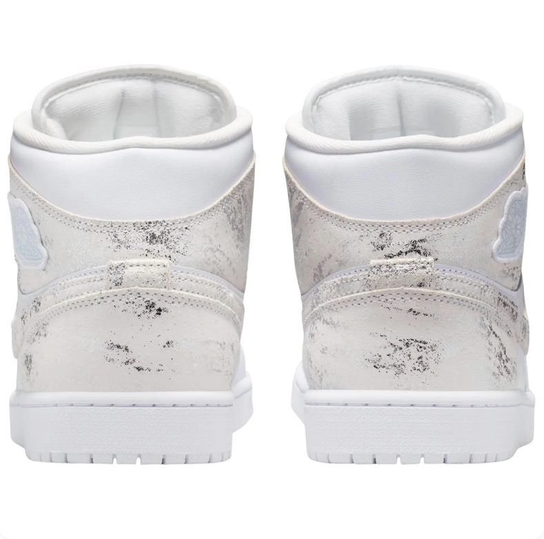 Air Jordan 1 Mid White Stardust Silver