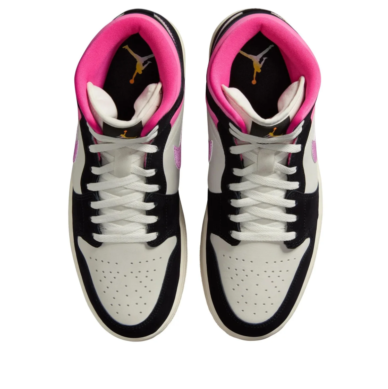 Air Jordan 1 Mid Black Fuchsia Purple Gum