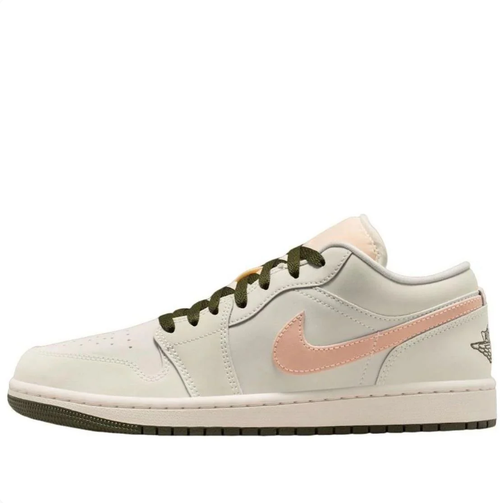 Air Jordan 1 Low Sail Pink Glaze Olive