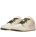 Air Jordan 1 Low Sail Pink Glaze Olive