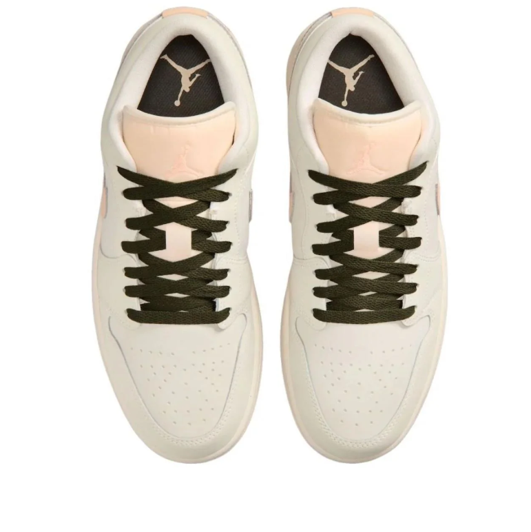 Air Jordan 1 Low Sail Pink Glaze Olive
