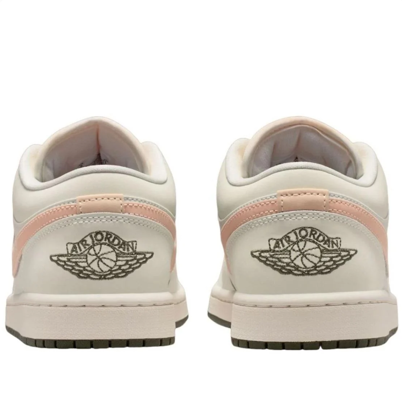 Air Jordan 1 Low Sail Pink Glaze Olive