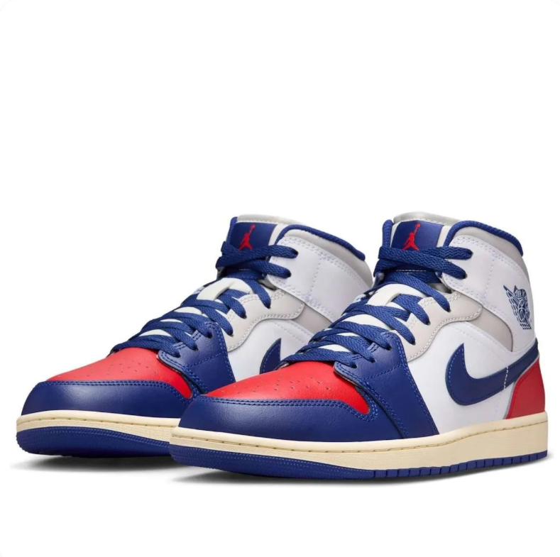 Air Jordan 1 Mid USA Red White Royal Blue