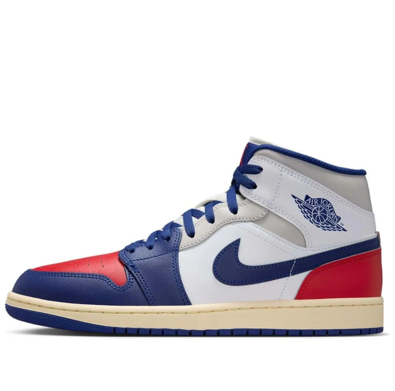 Air Jordan 1 Mid USA Red White Royal Blue