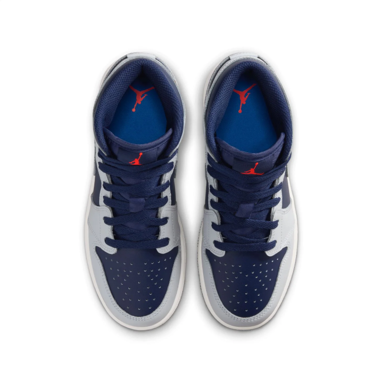 Air Jordan 1 Mid Midnight Navy Wolf Grey
