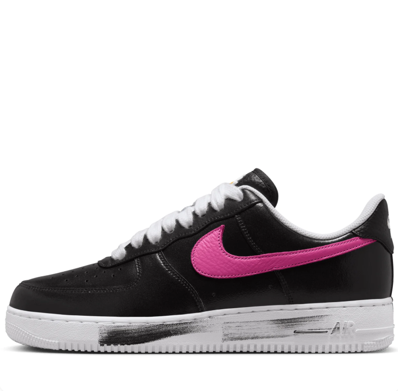 Nike Air Force 1 Low Black Pink Swoosh