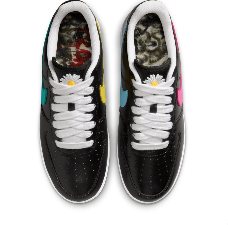 Nike Air Force 1 Low Black Pink Swoosh