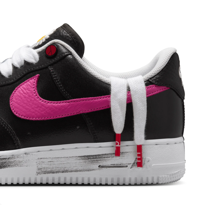 Nike Air Force 1 Low Black Pink Swoosh